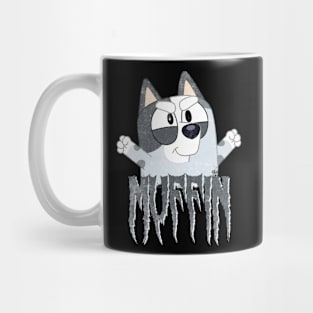 Muffin Bluey Black Metal Mug